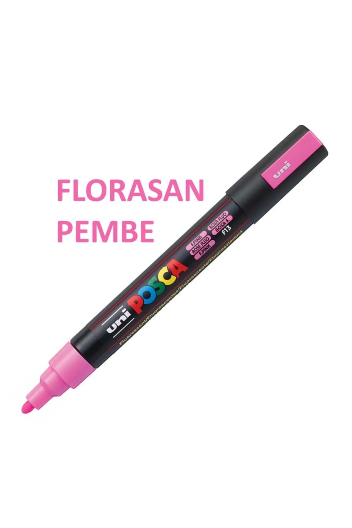 Uni Posca Posca Akrilik Marker Pc-5m (1.8-2.5MM) Fosforlu Pembe