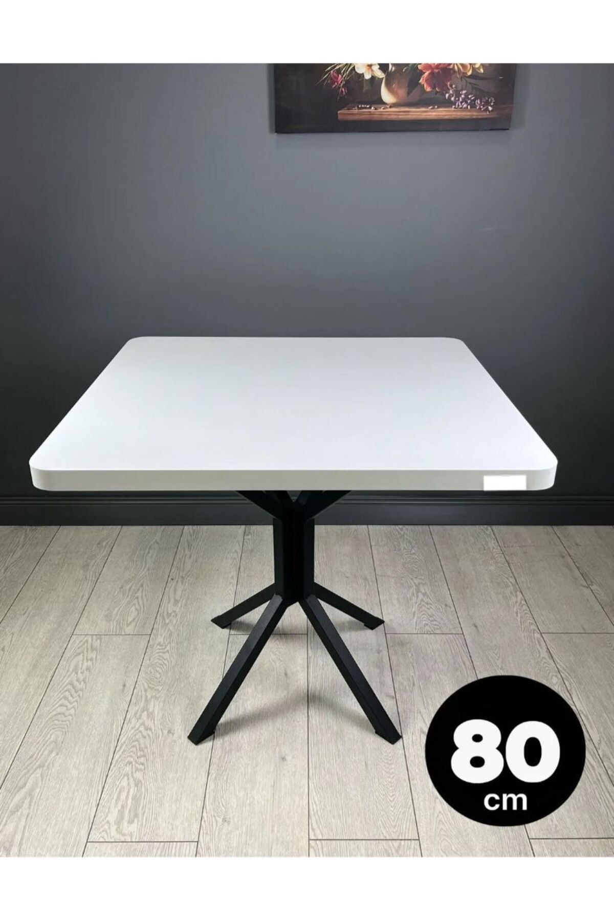 modülare MUTFAK CAFE BALKON BAHÇE RESTORAN YEMEK MASASI METAL AYAK 80CM