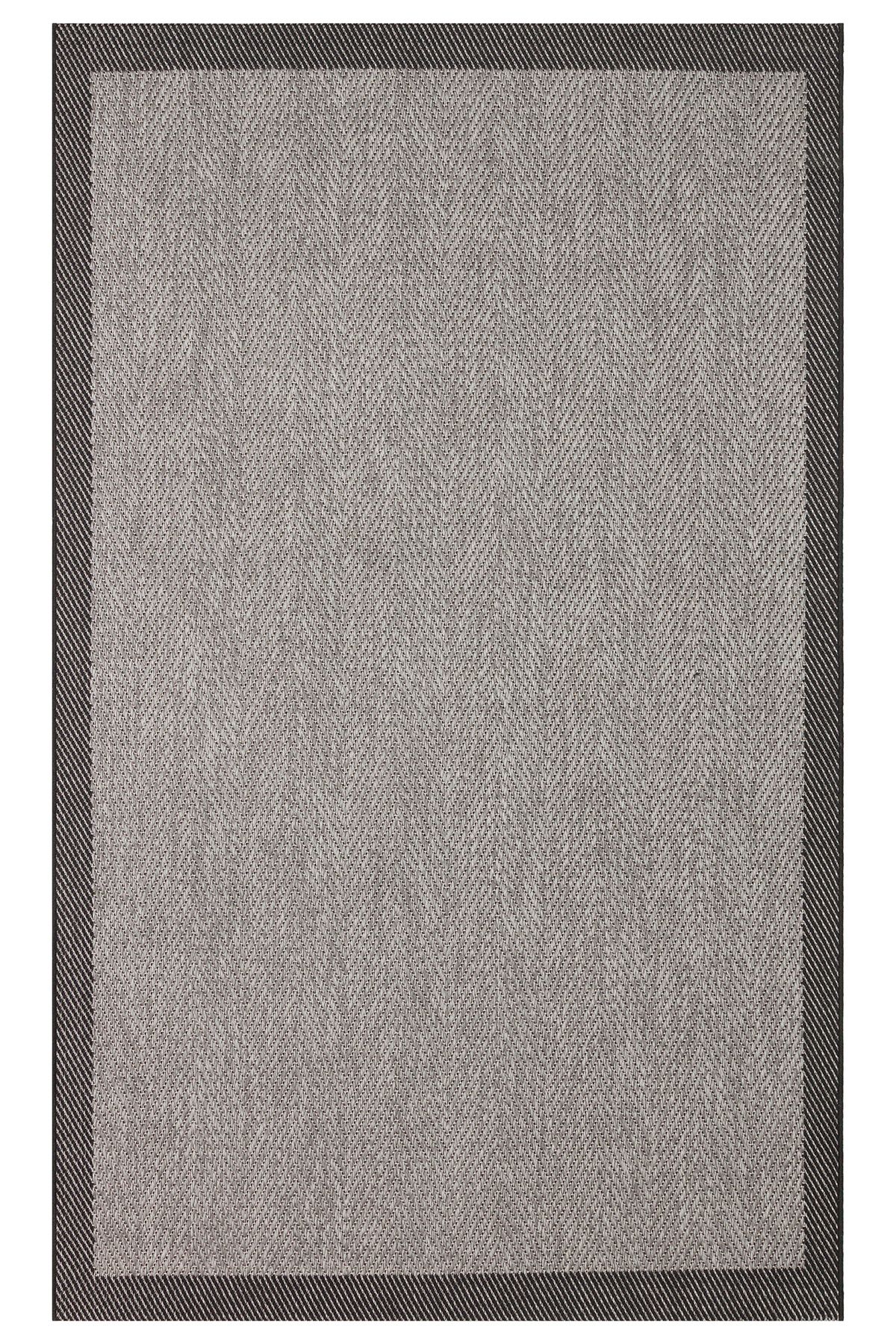 Eko Halı MAYER HALI MONO 02 DARK GREY Hav Toz Vermez Kaymaz Tabanlı Şık Kilim