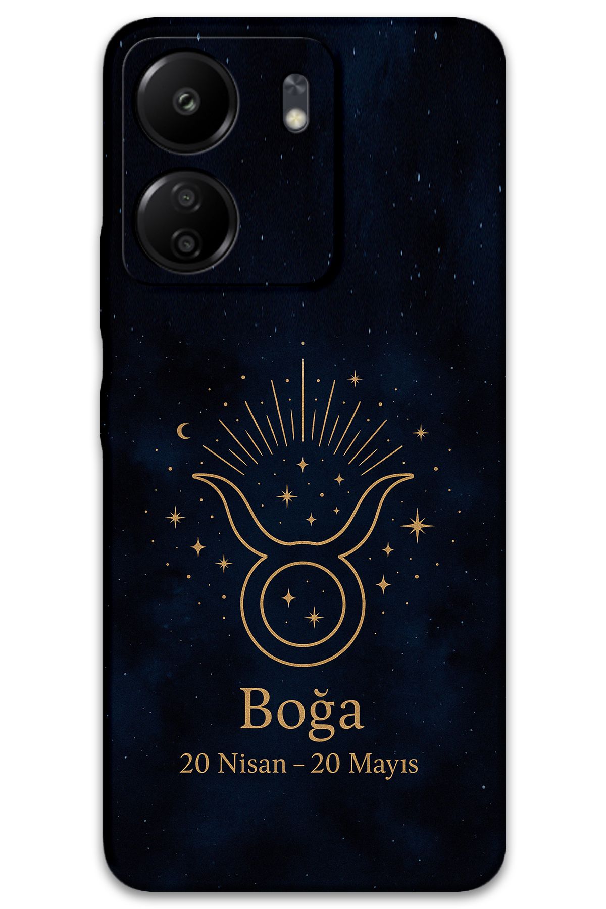Gramaphone Poco C65 Uyumlu Boğa Burcu Desenli Telefon Kılıfı + Ekran Koruyucu - 5769