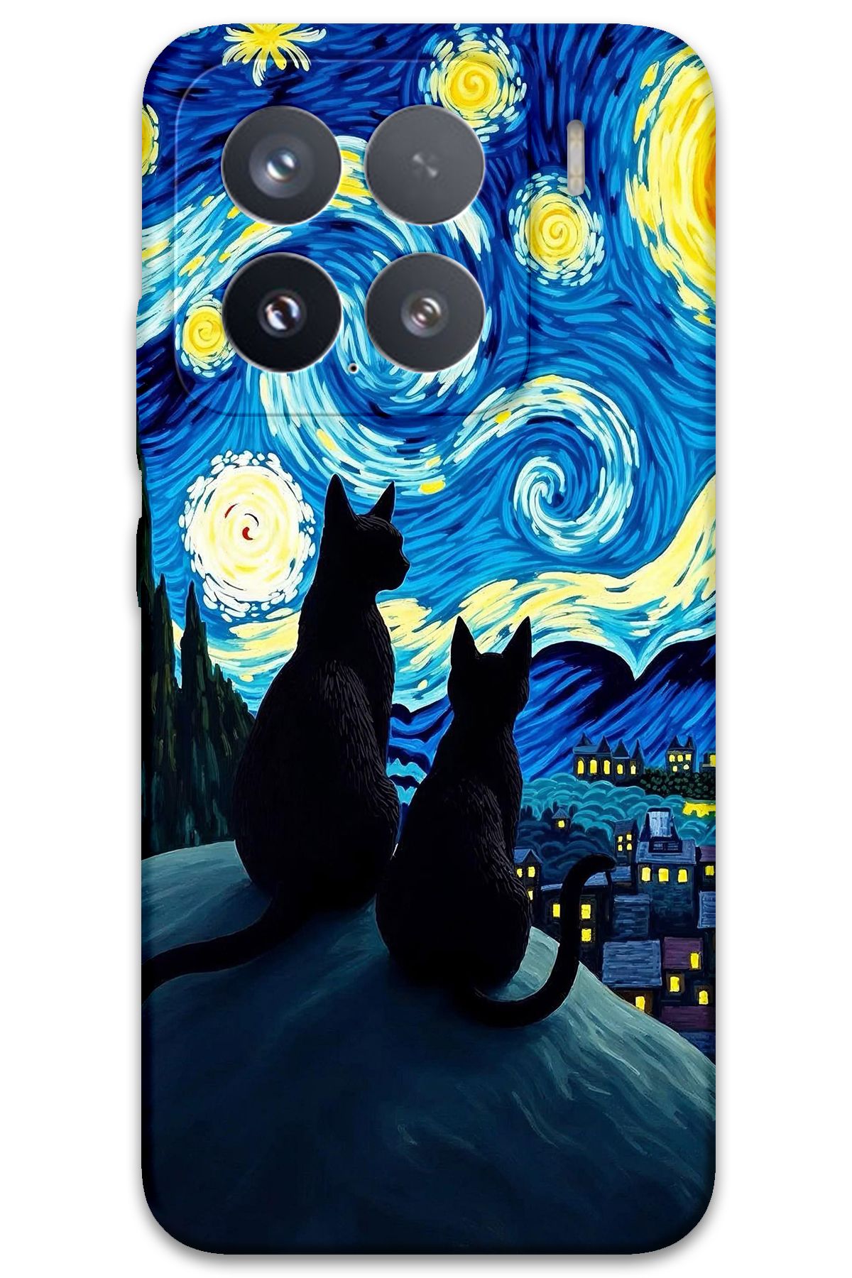 Gramaphone Xiaomi Mi 15 Pro Uyumlu Kedi Desenli Telefon Kılıfı + Ekran Koruyucu - 5782