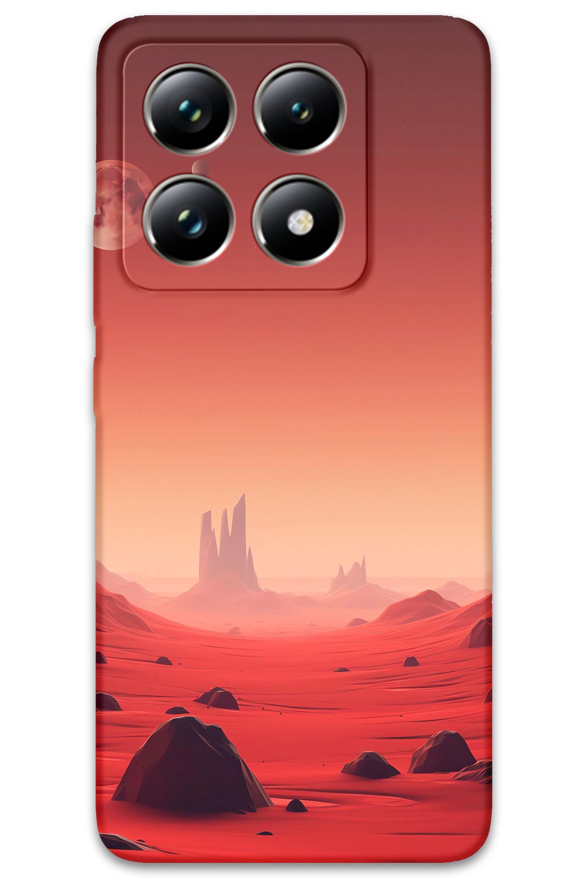 Gramaphone Xiaomi Mi 14T Pro Uyumlu Uzay Desenli Telefon Kılıfı + Ekran Koruyucu - 5859