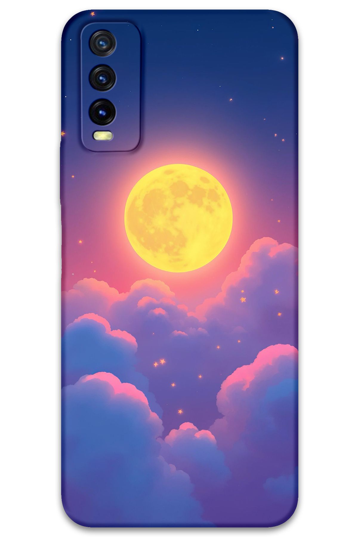 Gramaphone Vivo Y20 Uyumlu Uzay Desenli Telefon Kılıfı + Ekran Koruyucu - 5869