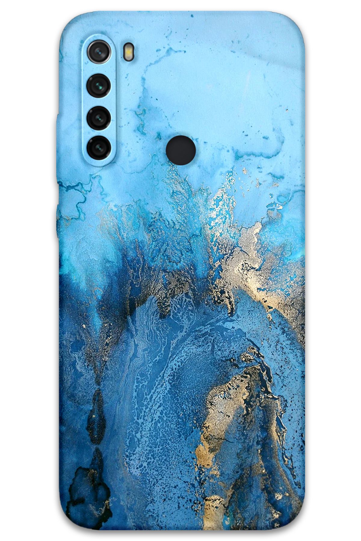 Gramaphone Xiaomi Redmi Note 8 Uyumlu Mermer Desenli Telefon Kılıfı + Ekran Koruyucu - 5812