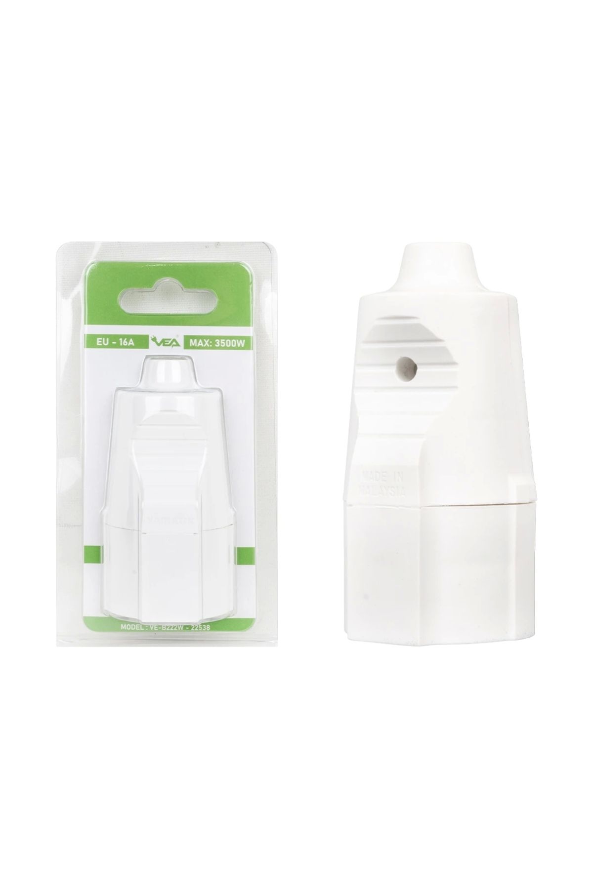 ALFA AKSESUAR 03 Ve-b222w A Class Blisterli Topraklı Dişi Fiş (made In Malaysıa)