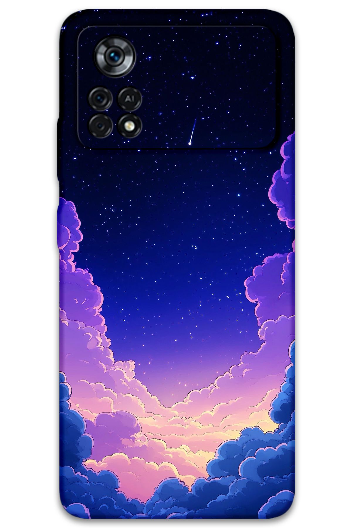 Gramaphone Poco x4 Pro 5G Uyumlu Uzay Desenli Telefon Kılıfı + Ekran Koruyucu - 5867