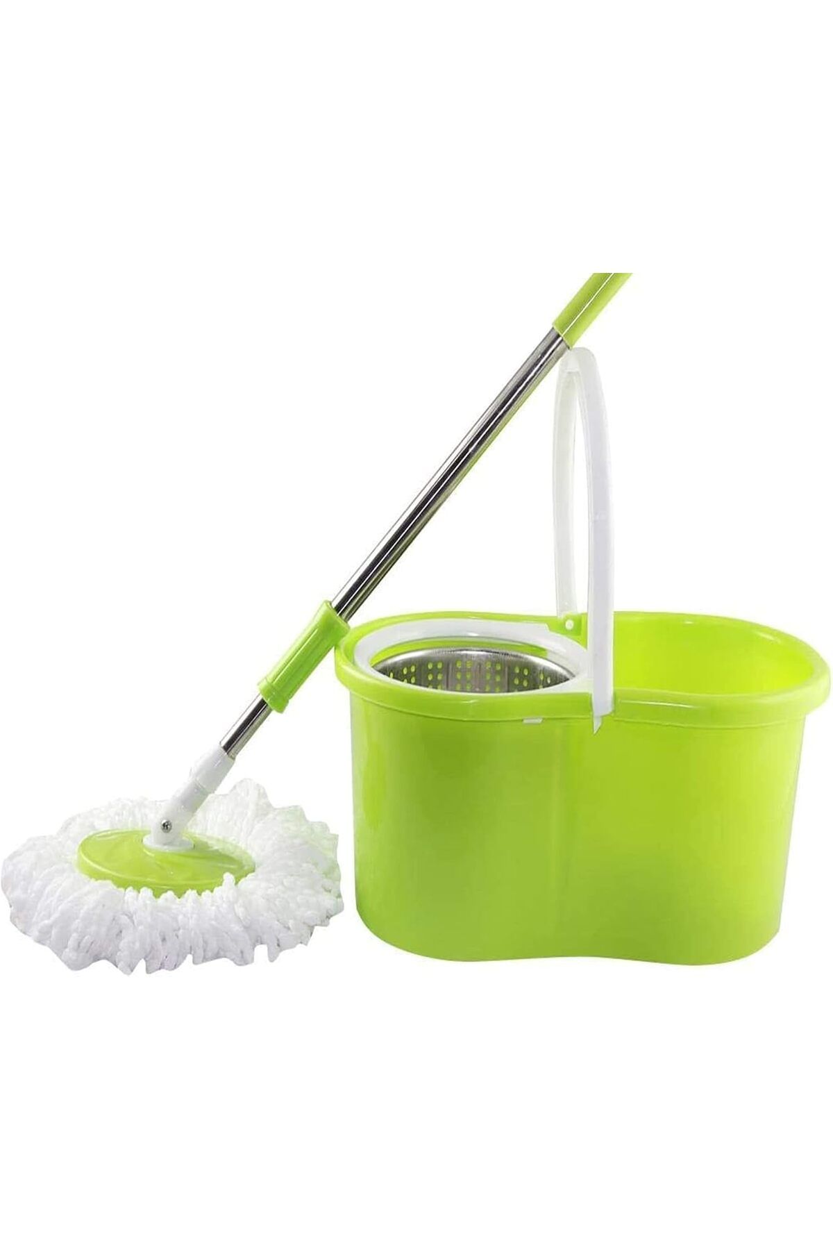 BUNCA-Easy Wring and Clean Spin Mop and Bucket Set, Floor Mop with Spin Wringer and Microfiber Mop Head 5