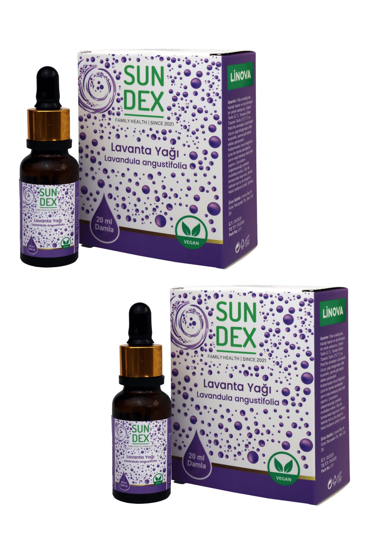 Sun Dex Family Health Since 2021 2’li Paket Lavanta Yağı %100 Saf 20 ml