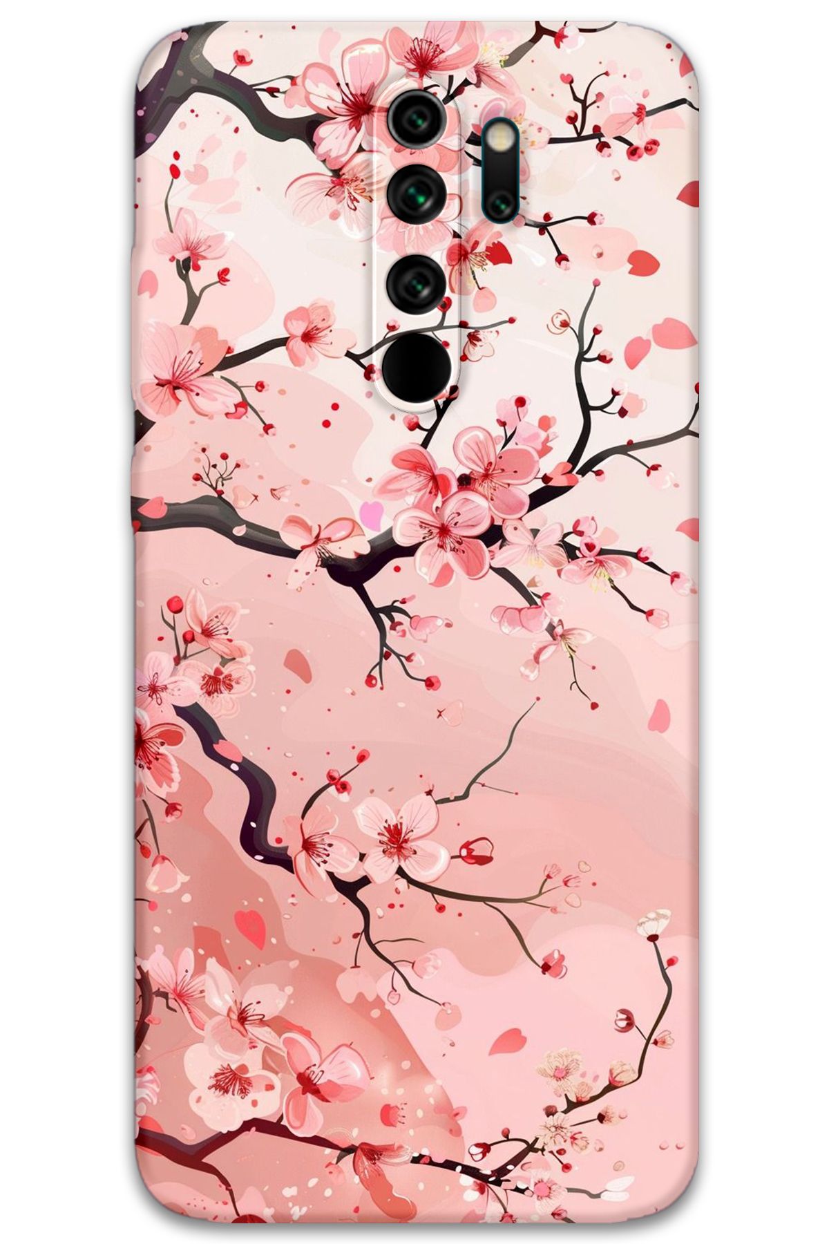 Gramaphone Xiaomi Redmi Note 8 Pro Uyumlu Çiçek Desenli Telefon Kılıfı + Ekran Koruyucu - 5805