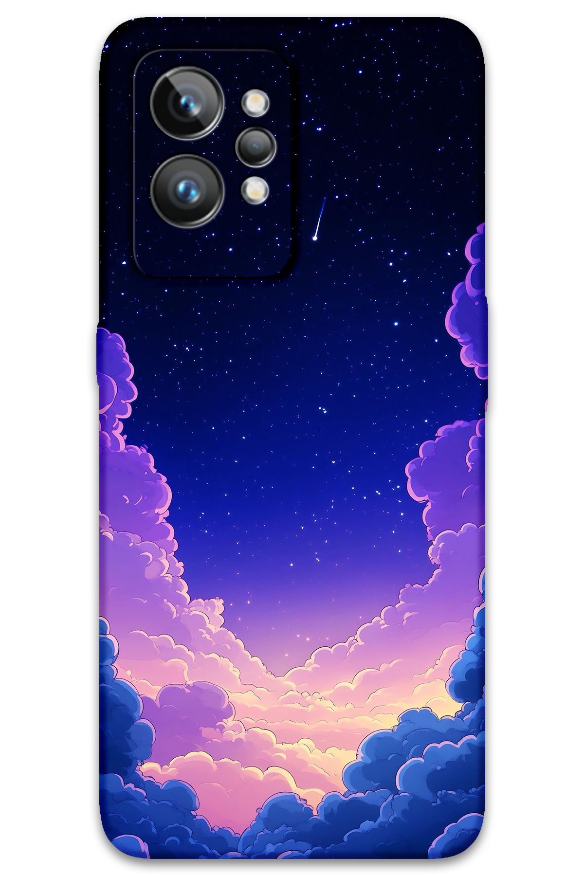 Gramaphone Realme GT 2 Pro Uyumlu Uzay Desenli Telefon Kılıfı + Ekran Koruyucu - 5867