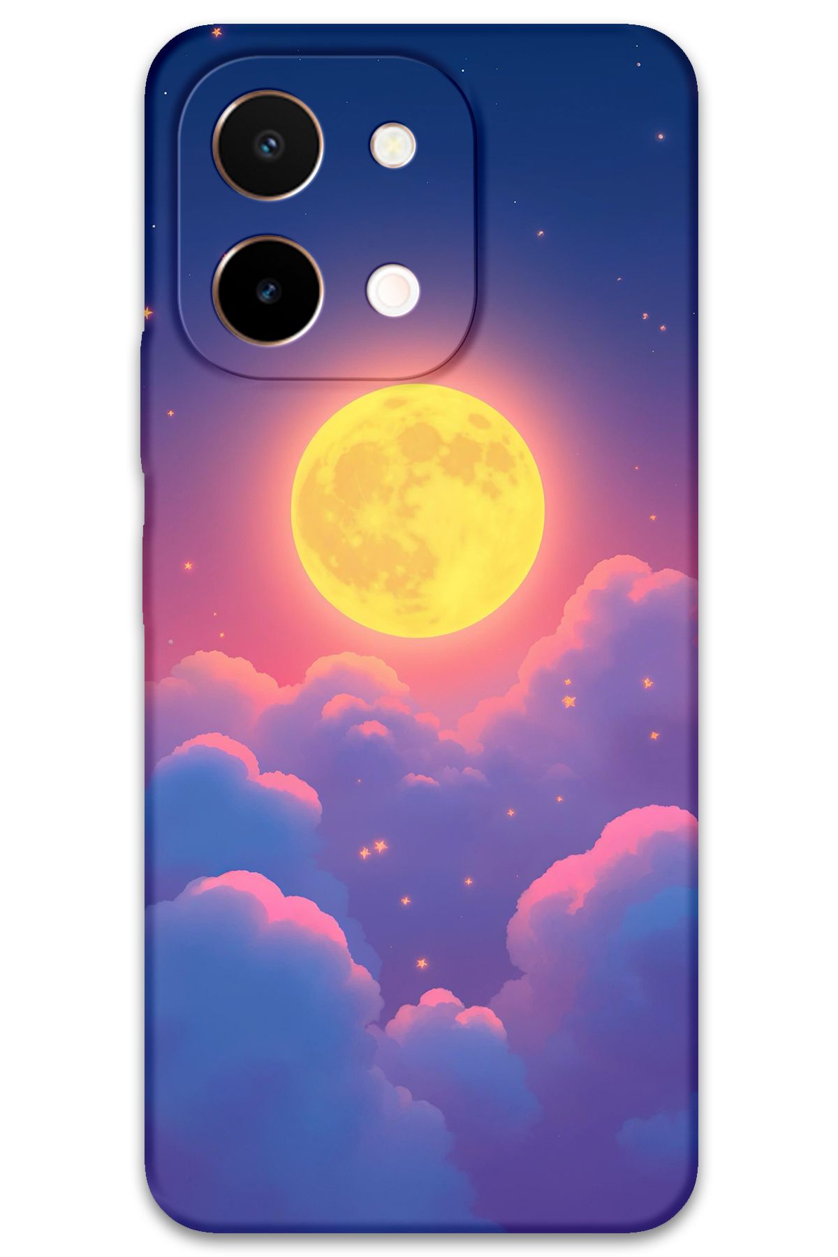 Gramaphone Vivo Y28 Uyumlu Uzay Desenli Telefon Kılıfı + Ekran Koruyucu - 5869
