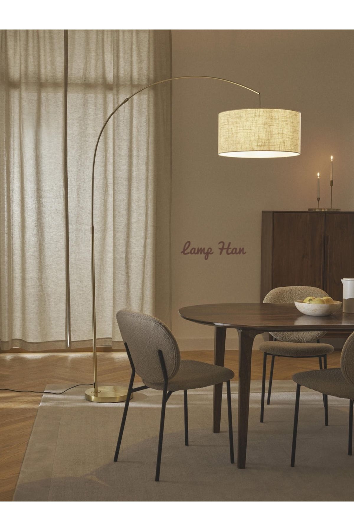 Lamp Han Orta Çağ Deve Boynu Olta Lambader (Satıcı Kısmının LAMP HAN Olmasına Dikkat Ediniz.)