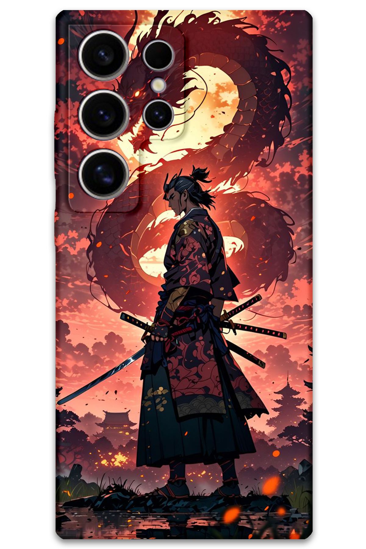 Gramaphone Galaxy S24 Ultra Uyumlu Anime Desenli Telefon Kılıfı + Ekran Koruyucu - 5751