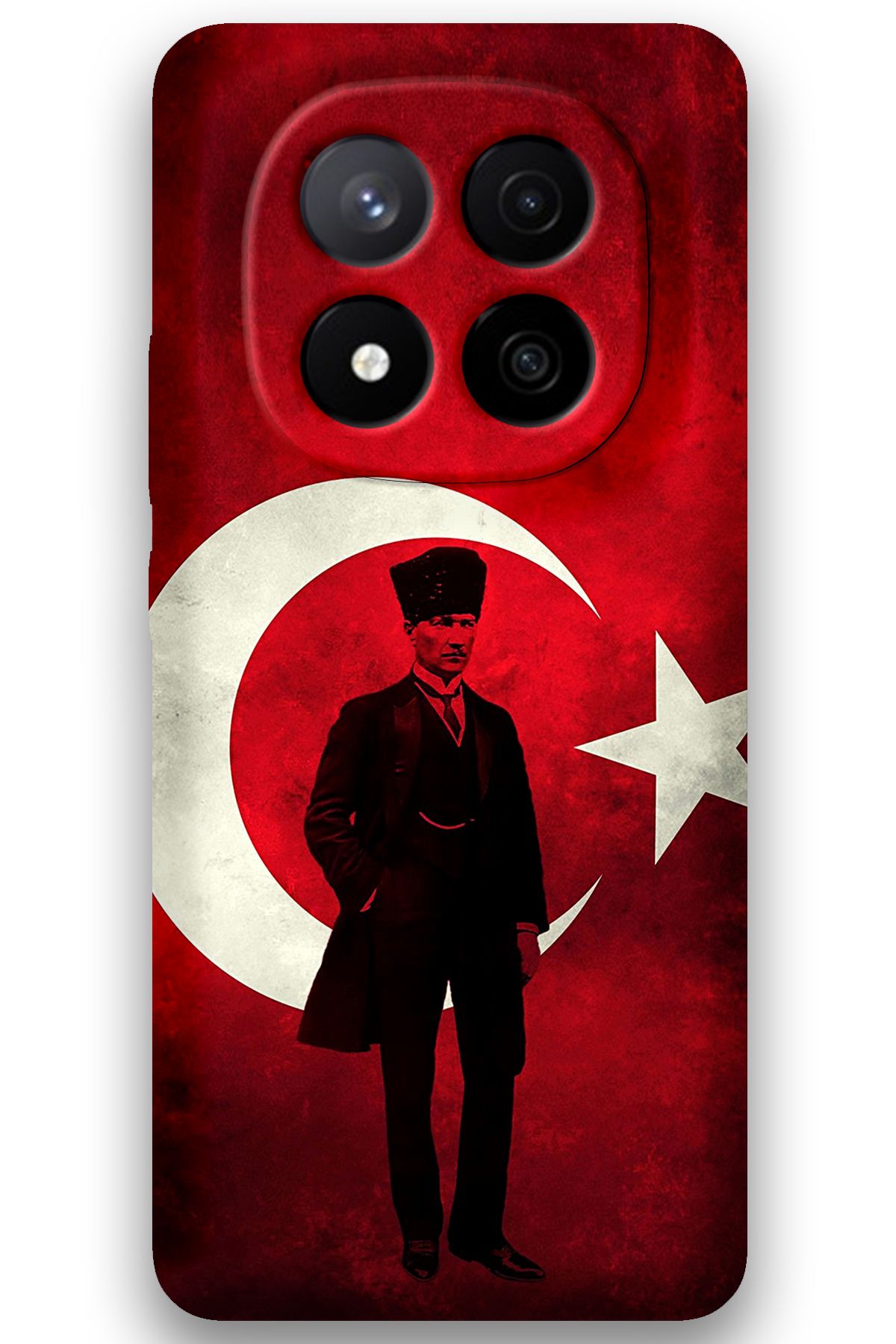 Gramaphone Xiaomi Redmi Note 14 Pro 5G Uyumlu Atatürk Desenli Telefon Kılıfı + Ekran Koruyucu - 5849