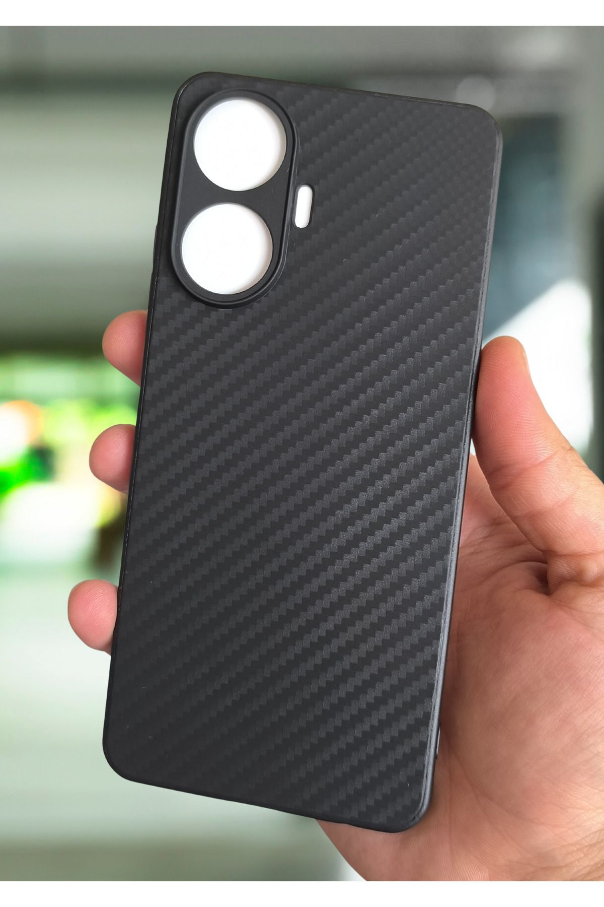 BCASE Realme C55 Karbon Fiber Tasarımlı Kamera Korumalı Silikon