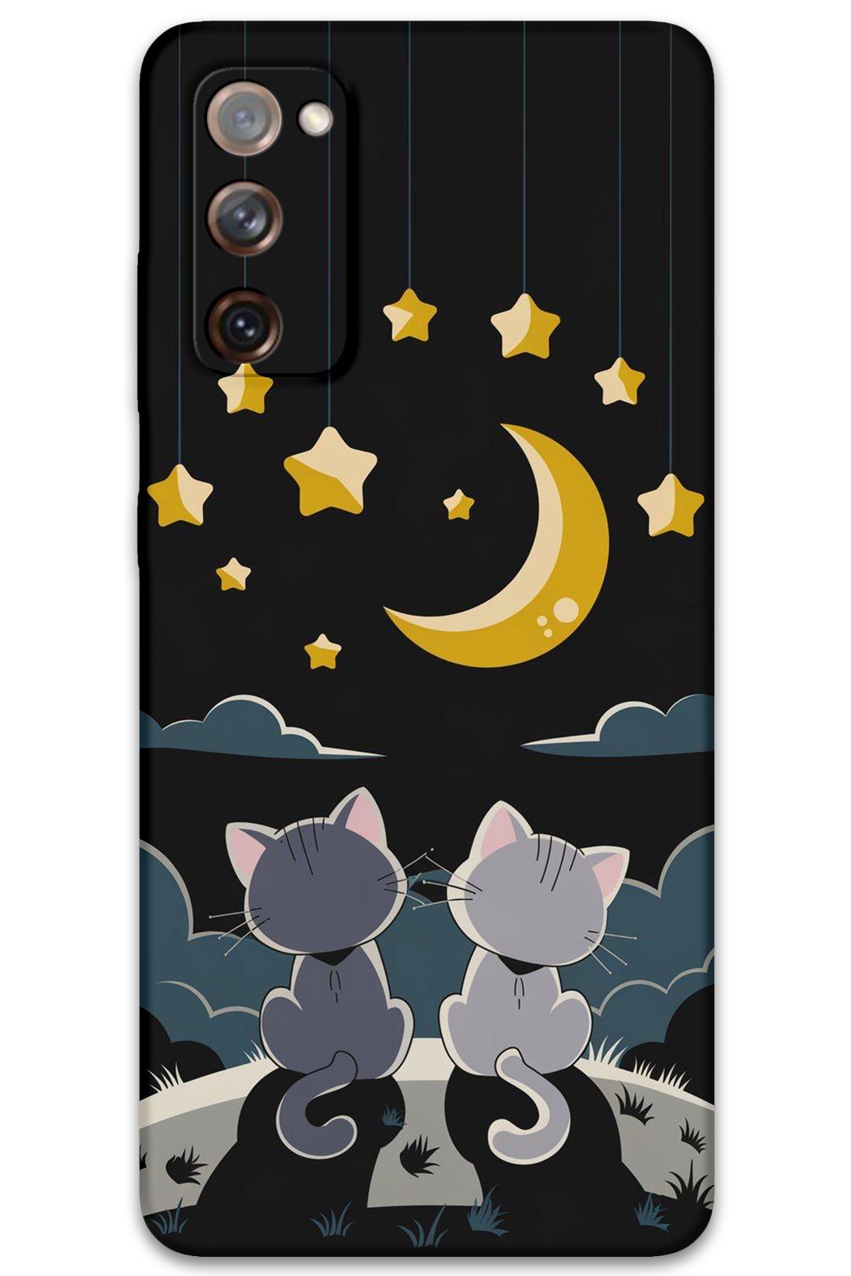 Gramaphone Galaxy S20 FE Uyumlu Kedi Desenli Telefon Kılıfı + Ekran Koruyucu - 5809