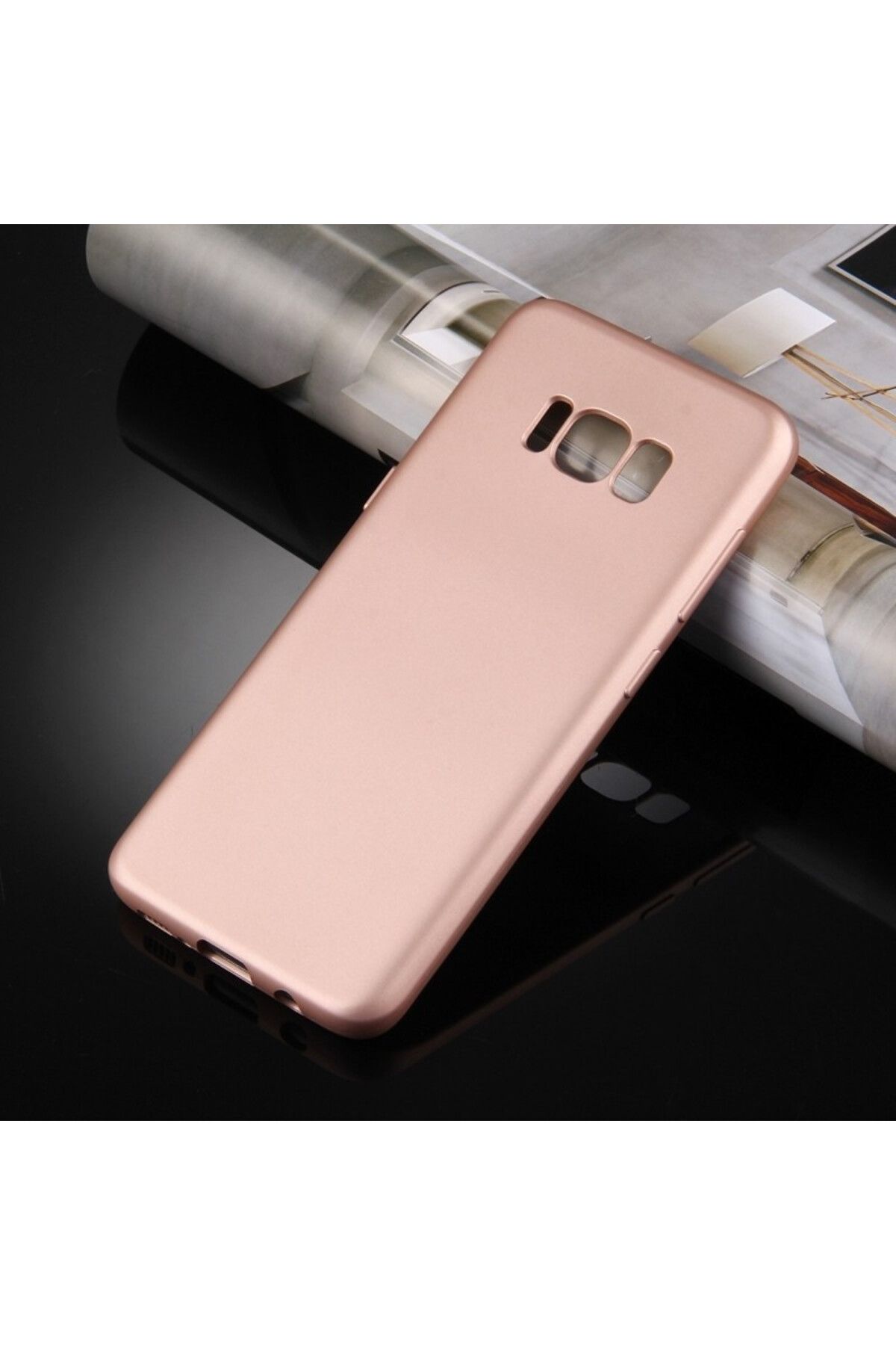 Gold Carcasă Samsung Galaxy S8 Plus, Subțire Antișoc, Auriu-roșie - One Size
