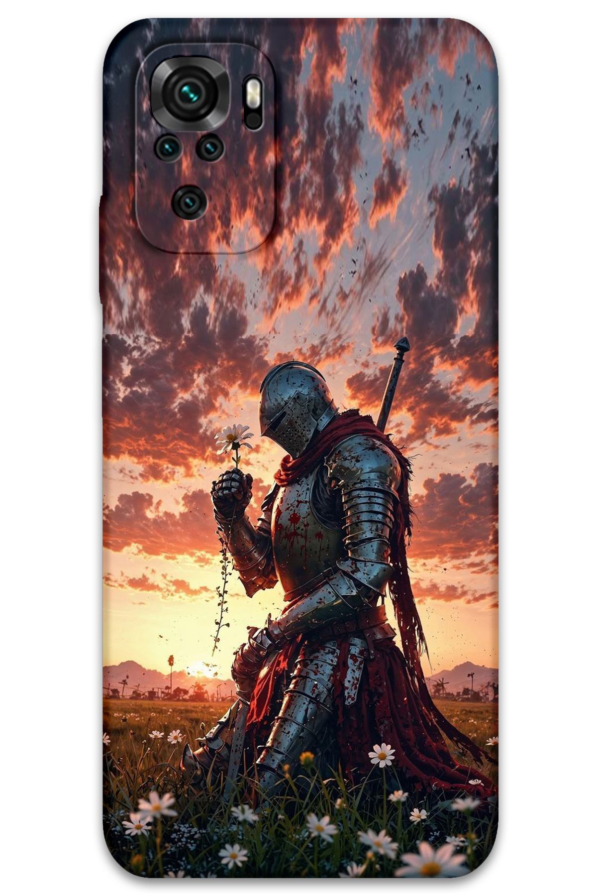 Gramaphone Xiaomi Redmi Note 10s Uyumlu Retro Desenli Telefon Kılıfı + Ekran Koruyucu - 5842