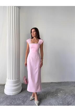 conconmoda Elenor Uzun Atlas Elbise