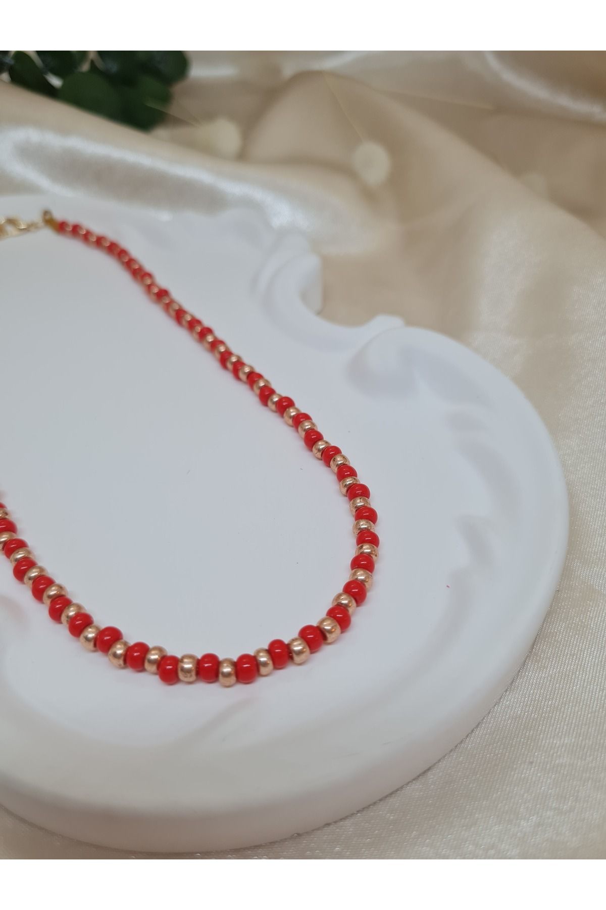 ZEYM Vintage Stil El Yapımı Boncuk Kolye