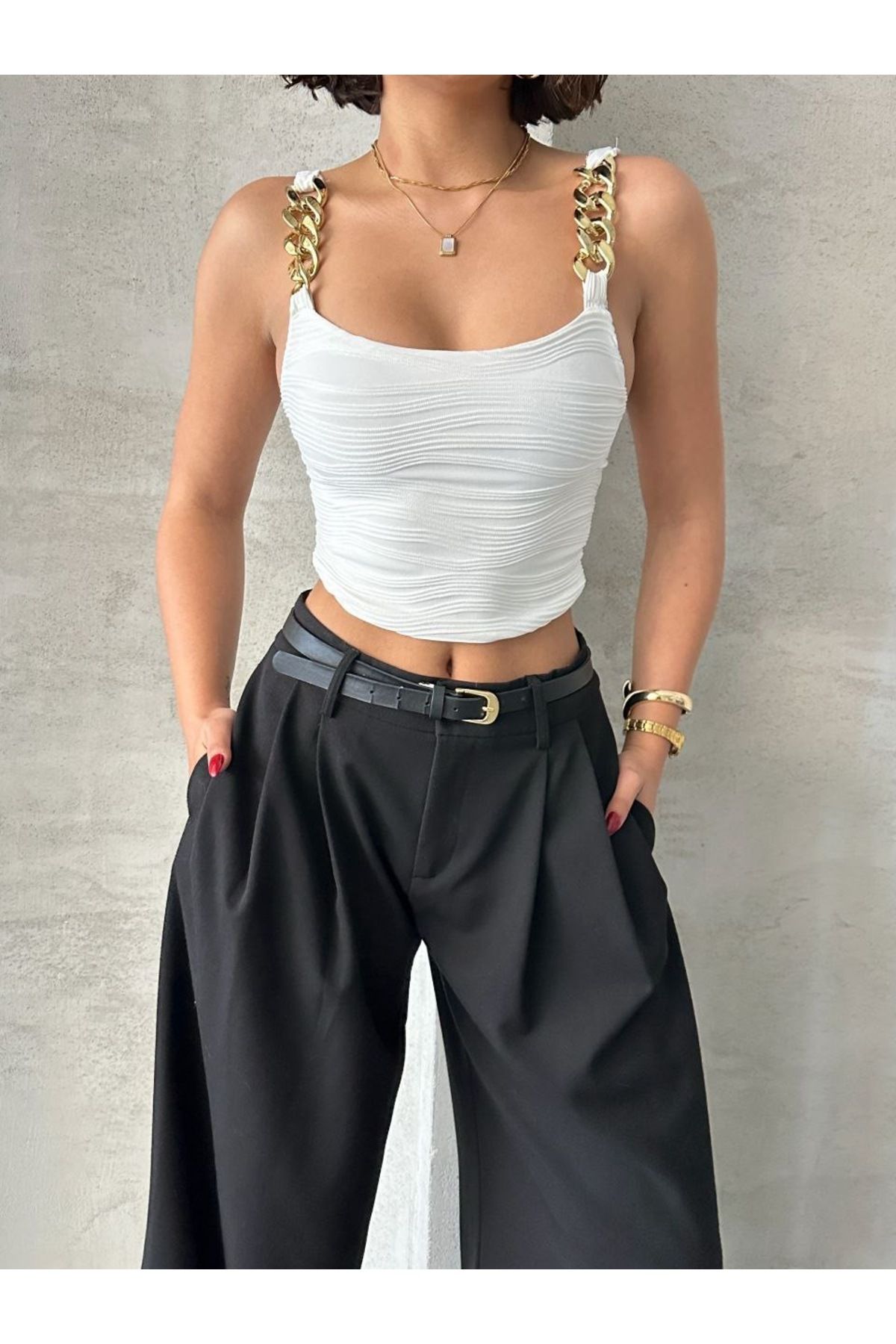 Novavesto Aksesuar Askılı Crop