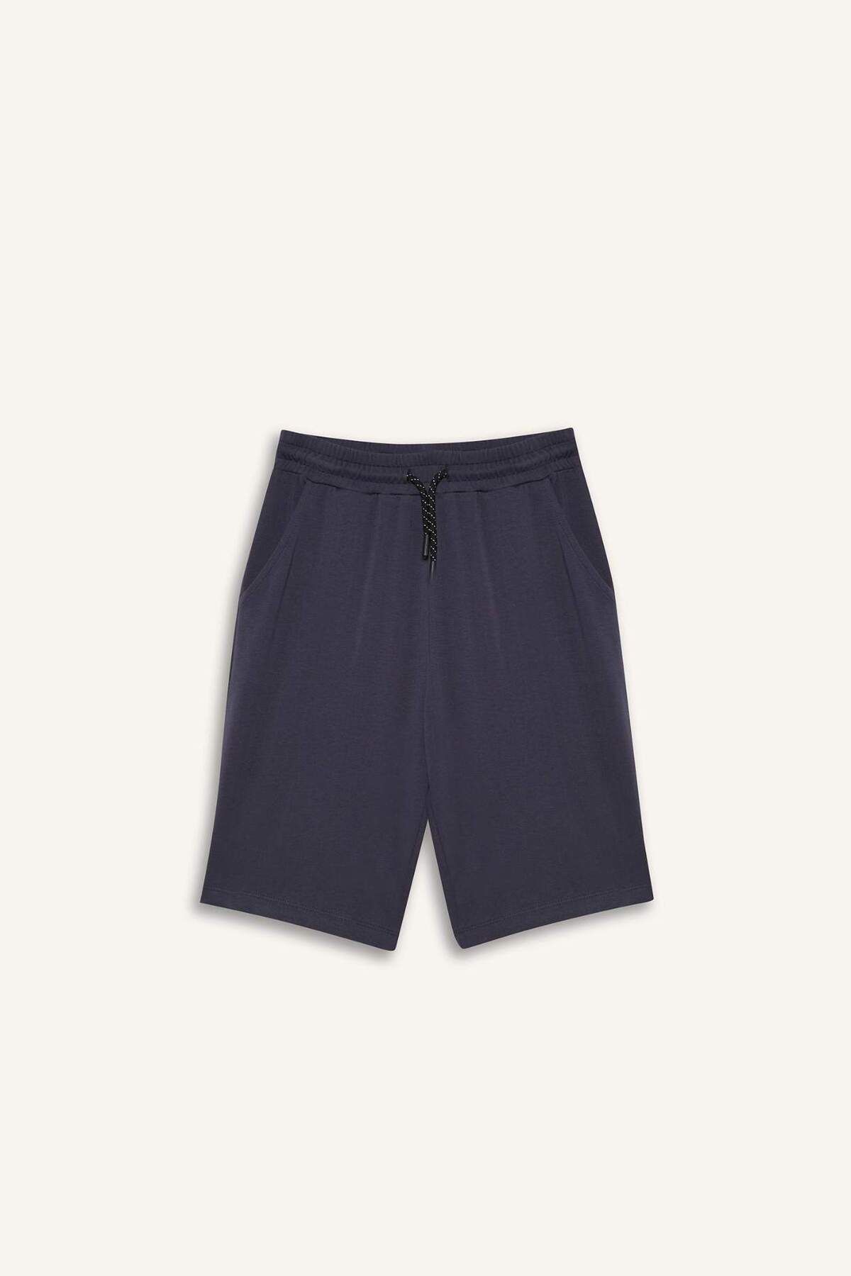 DeFacto-Boy's Basic Plain Shorts with Elastic Waist E0161A825Sm 8
