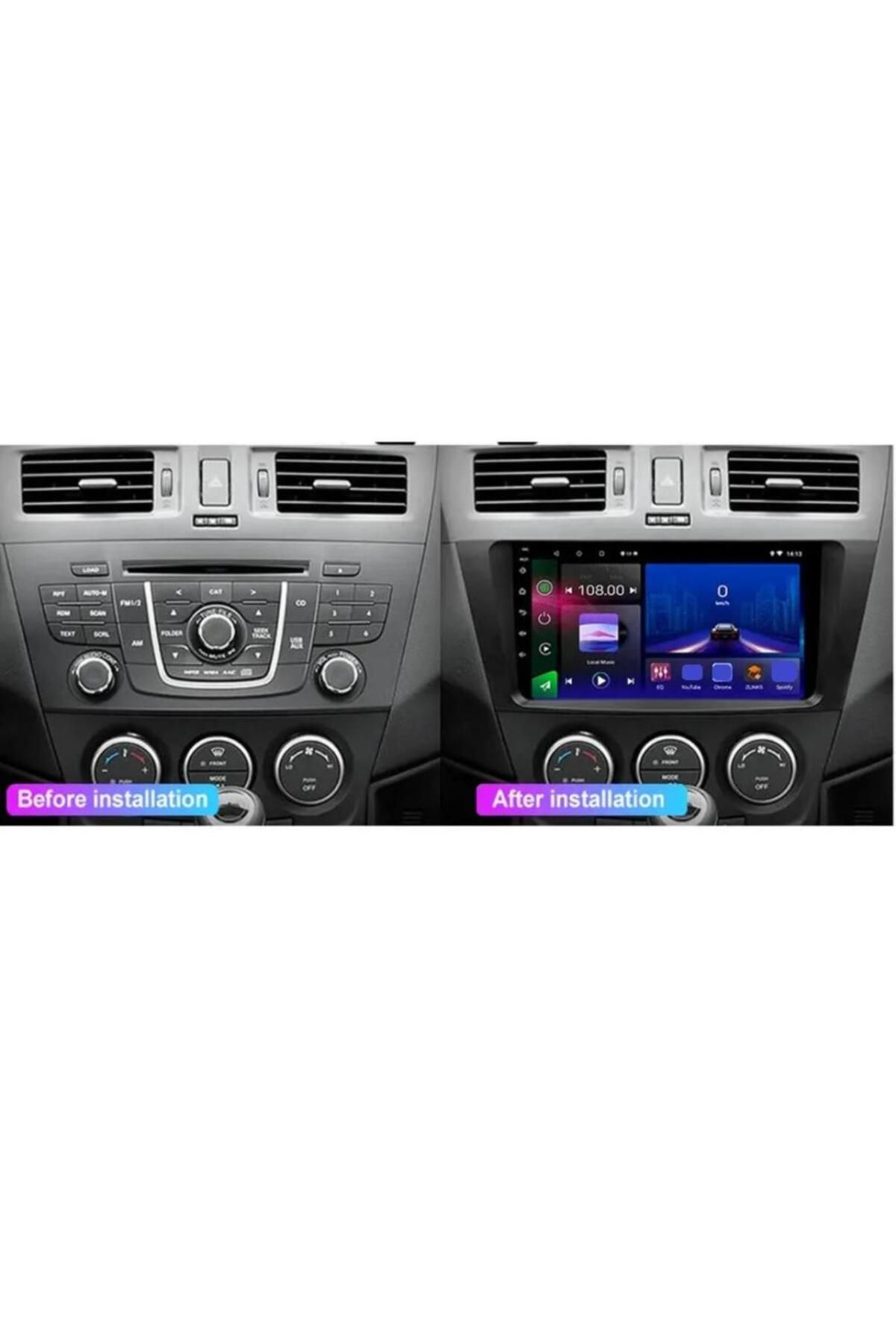 smartgo Mazda 5 Android GPS Carplay 6+64 GB Kamera + Çerçeve Seti (2012-2013) Uyumlu