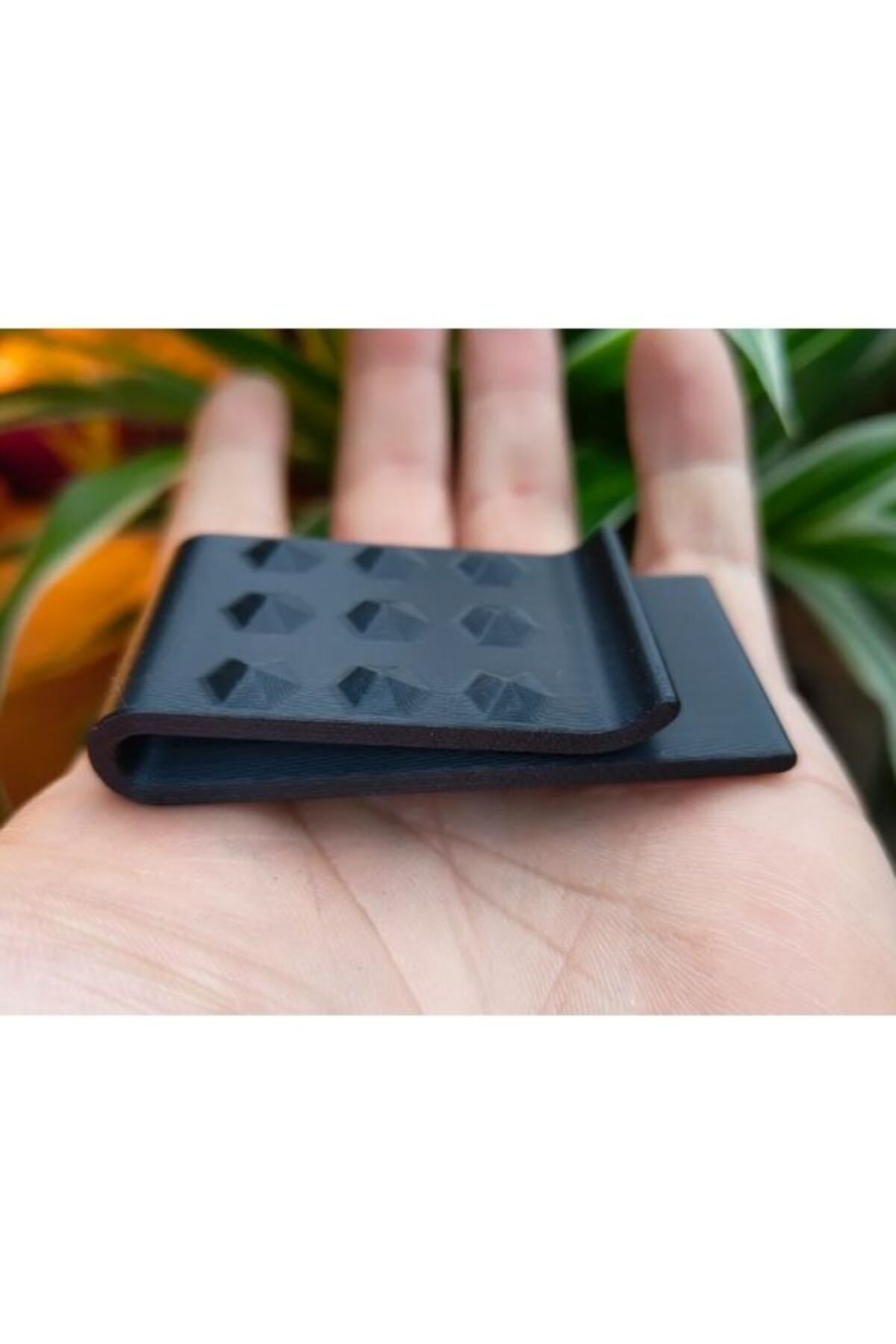 Modelerman Design GeoGrip Para Klipsi | Geometrik Desenli Money Clip | 11 g Ultra Hafif | 3D Baskı