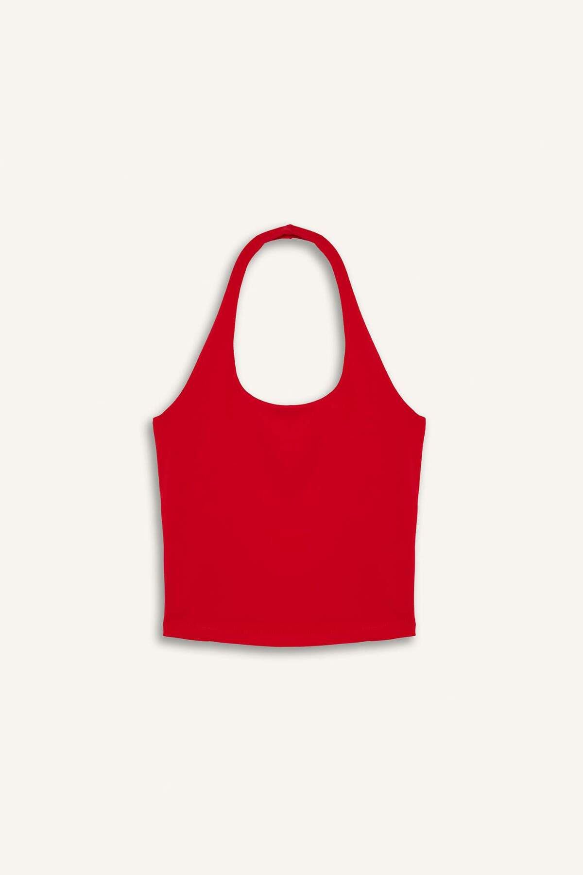 DeFacto Slim Fit Dar Kesim Halter Yaka Atlet F6279AX25SM
