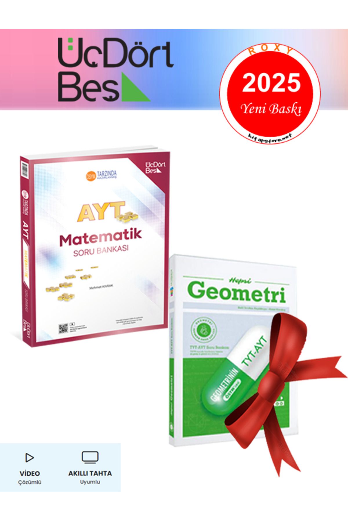 Üç Dört Beş Yayıncılık AYT Matematik Soru Bankası Hepsi Geometri Soru Bankası Hediyeli