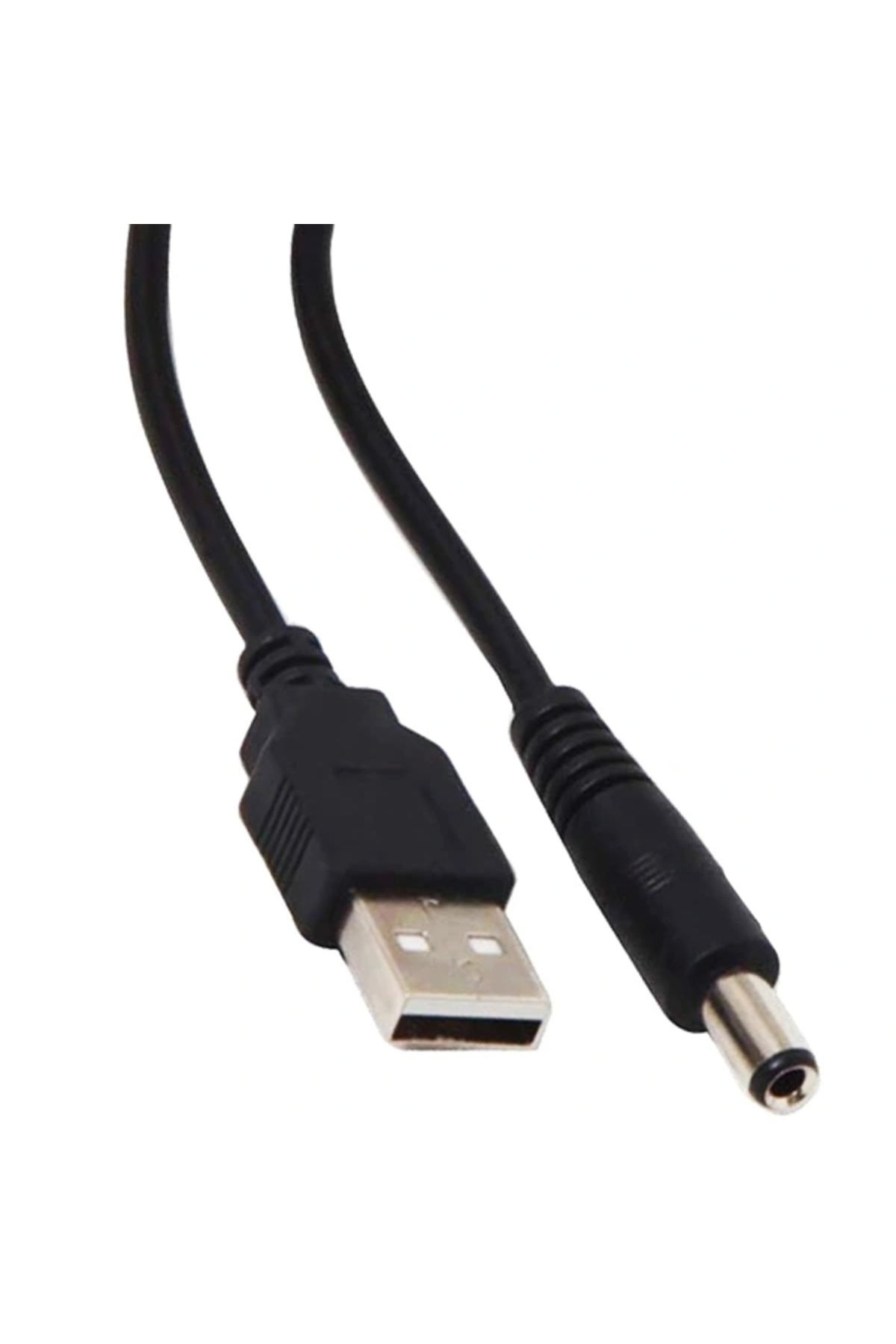 ALFA AKSESUAR 03 Usb Erkek 5.5*2.5 Uç Adaptör Jacklı 80 Cm Kablo