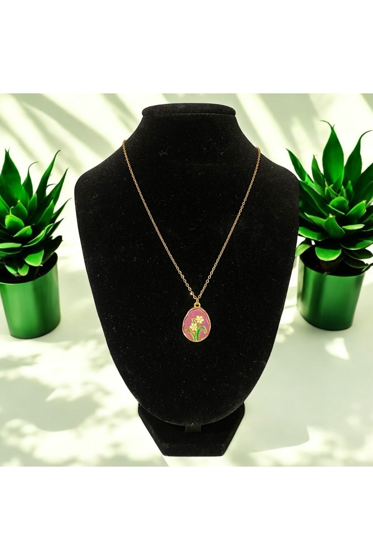 Velora Jewelry Çelik zincir Plaka kolye