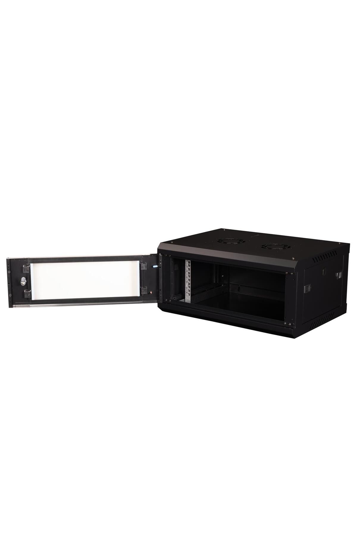 Lande - 4U 19" Duvar Tipi Rack Kabinet – Genişlik: 600 mm | Derinlik: 450 mm – Siyah