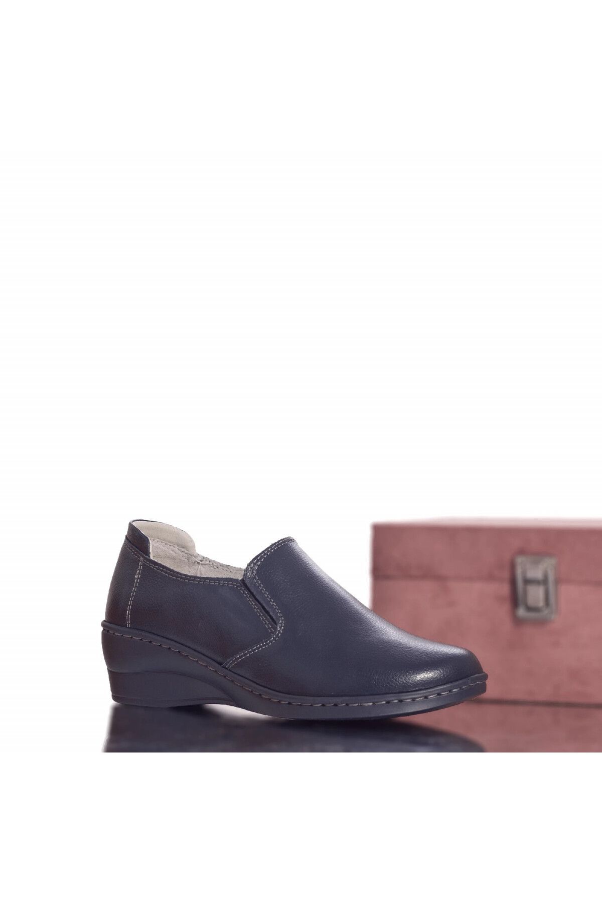 MODA STİL-Casual shoes Ida natural leather blue, 37 3