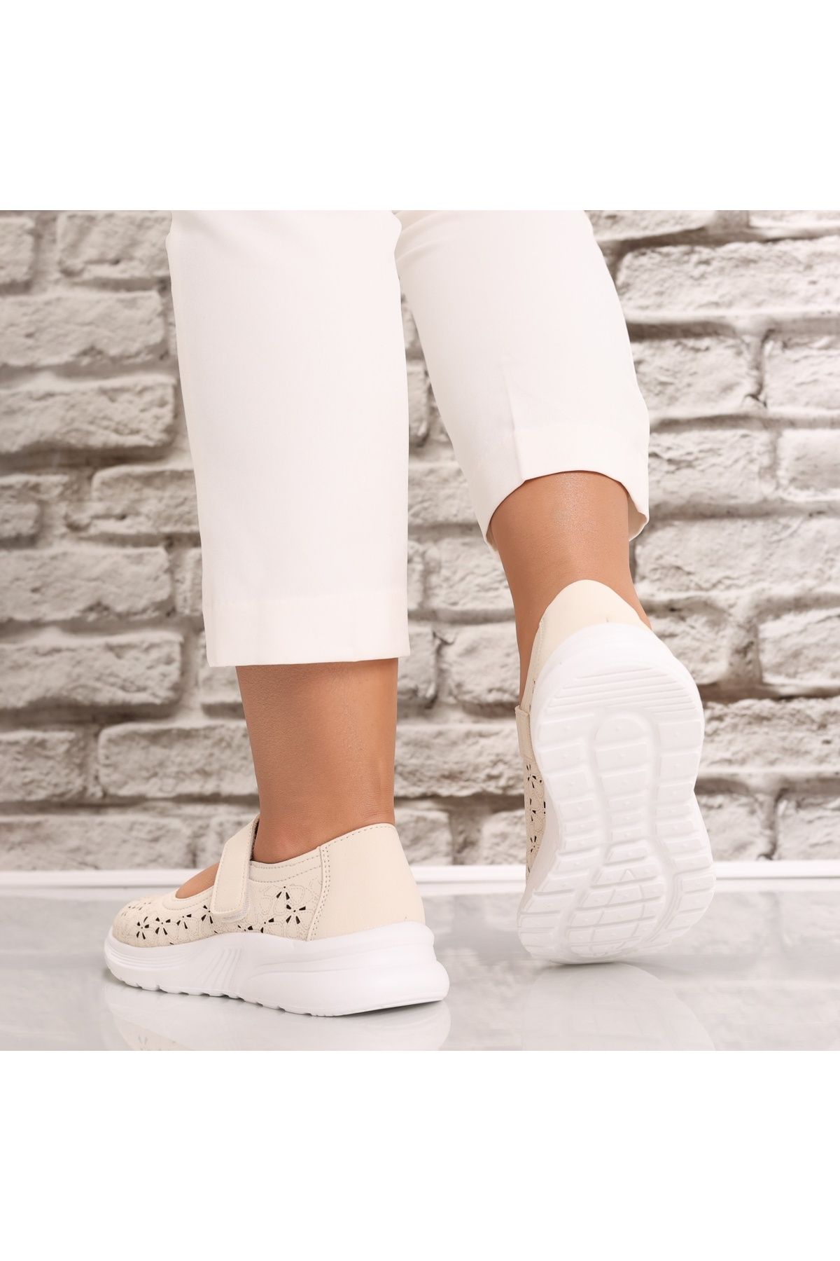 MODA STİL-Women's Casual Beige Shoes Made of Eco-Leather Lani, 36 6