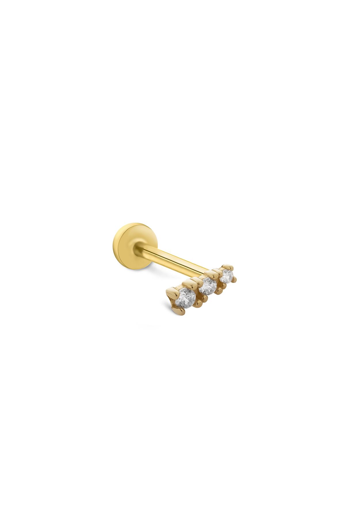 Fay Yamaner 14 Ayar Altın Taşlı Piercing