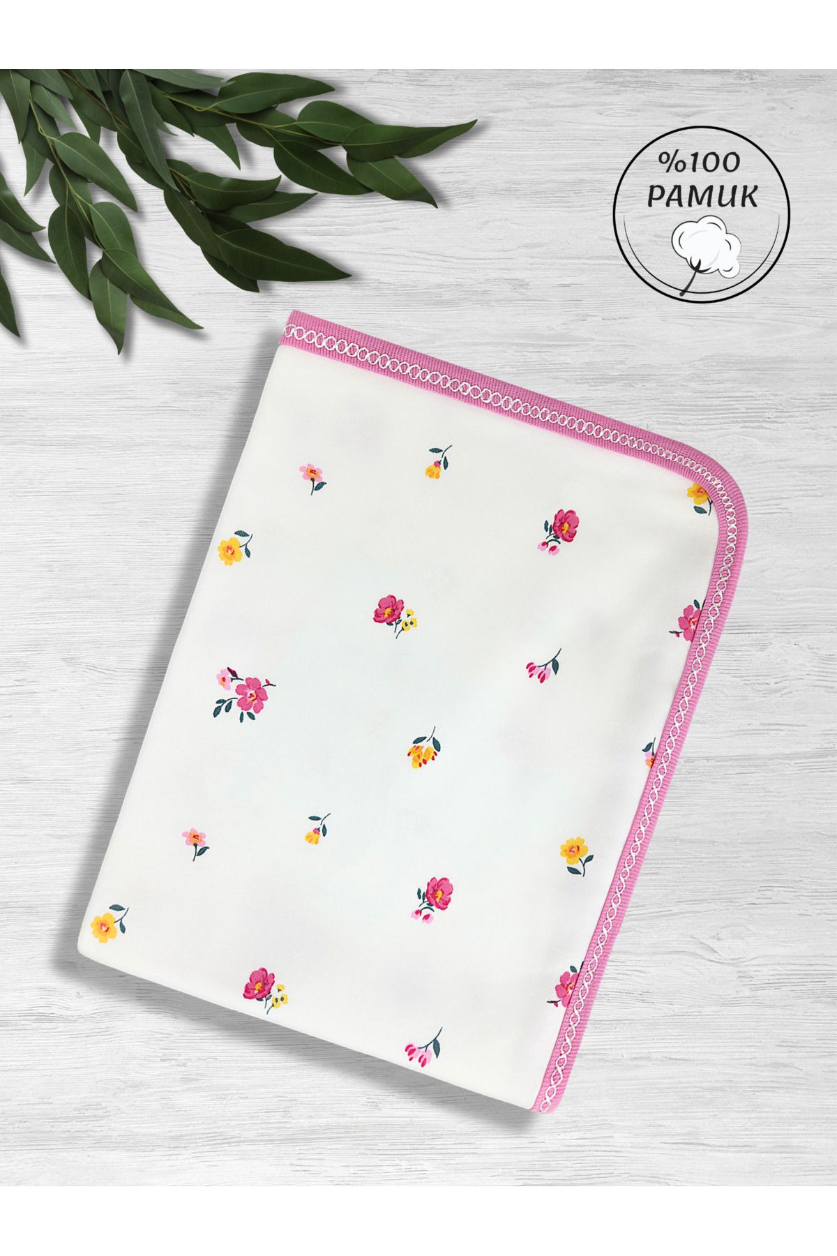 GizaKids %100 Pamuk 80*90cm Çift Katlı Penye Bebek Battaniyesi