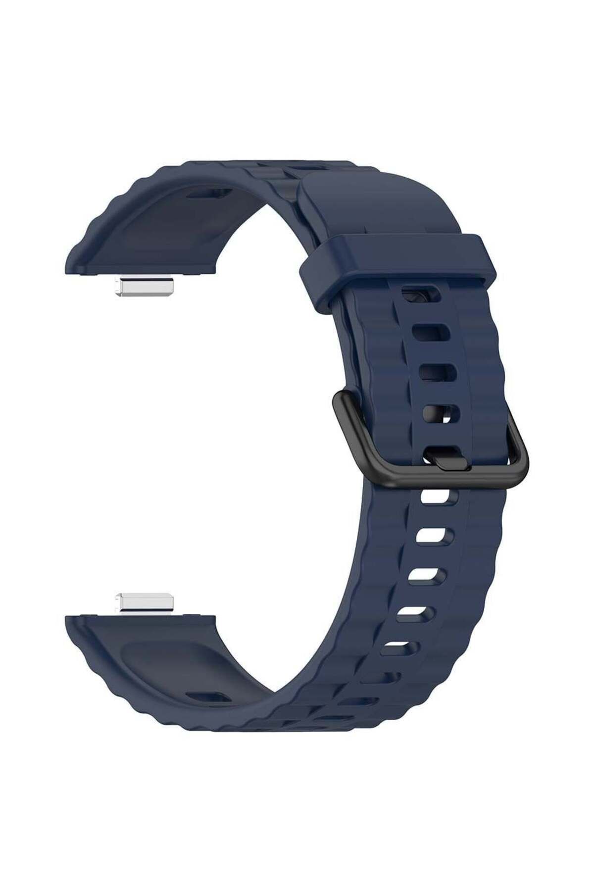 redmud teknoloji Huawei Watch Fit 4 Pro Watch Fit 4 Watch Fit 3 ile Uyumlu Official Siyah Tokalı Silikon Kordon