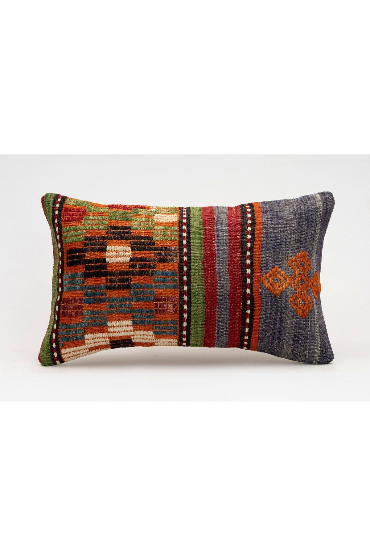 Kilim Whole Sale El Yapımı Kilim'den Yapılmış Vintage Kırlent Kılıfı, Yün, 30x50 Cm
