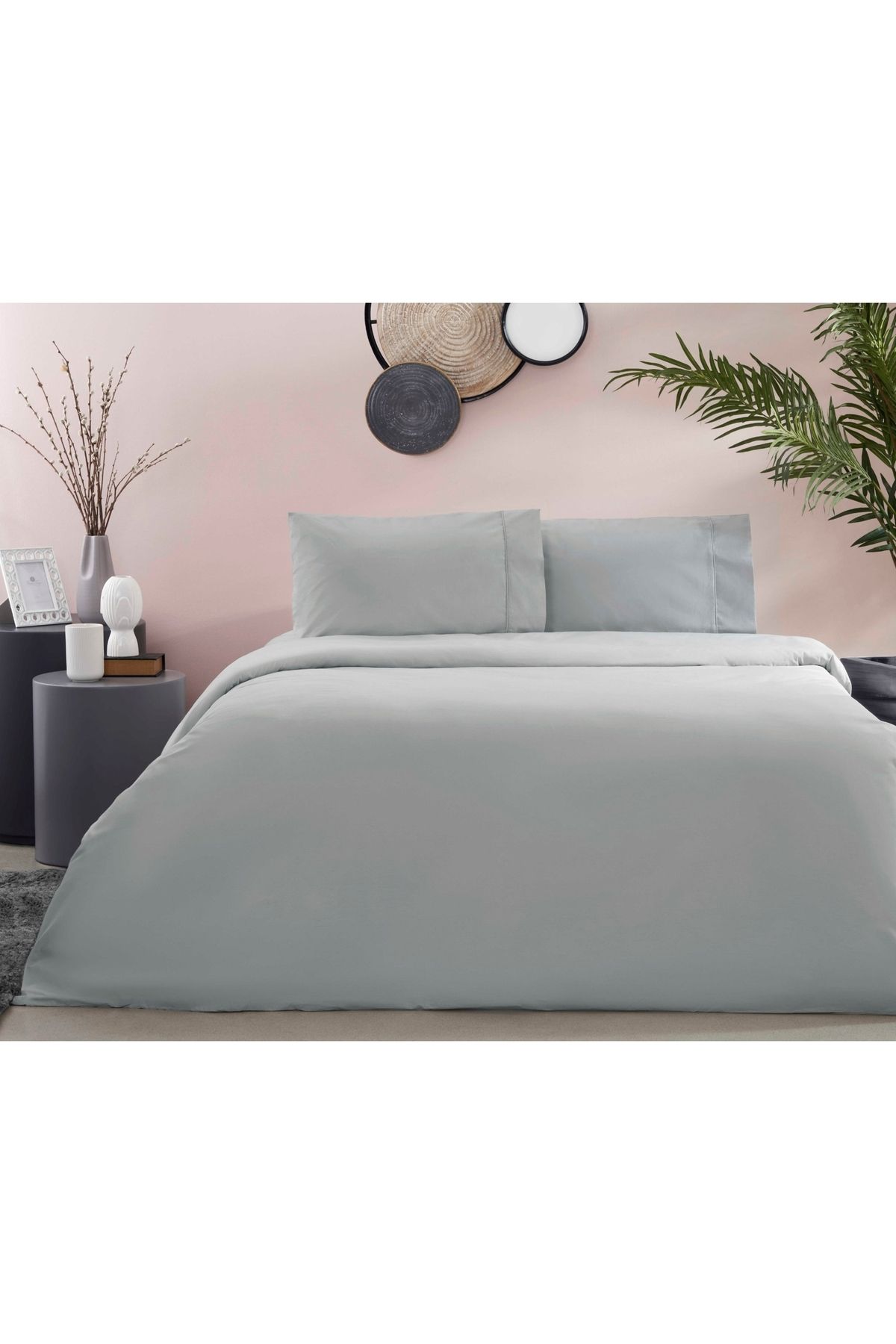 Taç Taç Ranforce Basic Queen Size Nevresim Takımı Antrasit