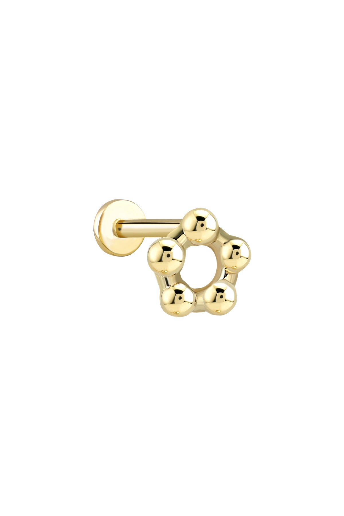 Fay Yamaner 14 Ayar Altın Çiçek Piercing