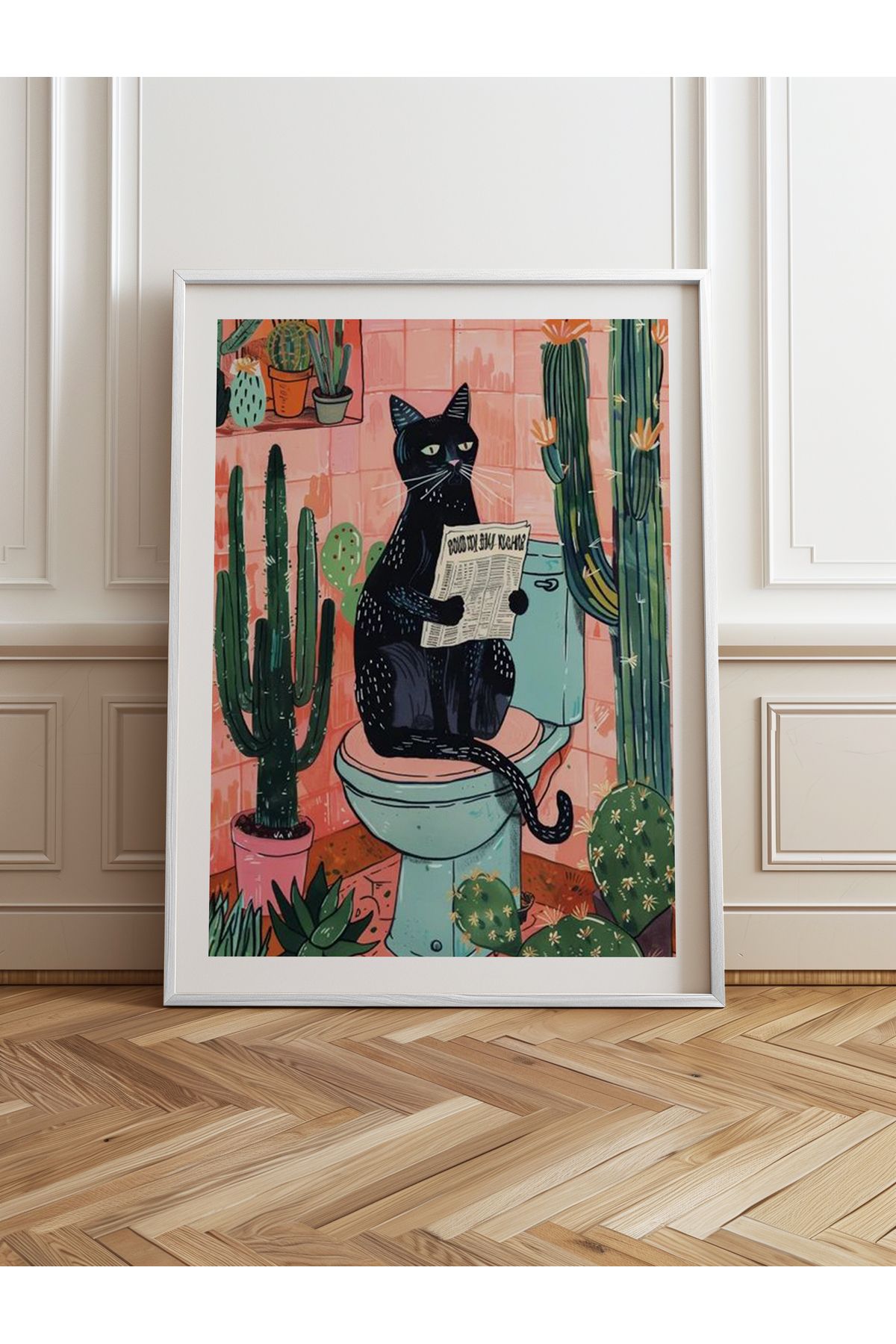 HOMEPACK Tekli Ahşap Çerçeveli Tablo Tek Parça Poster Tablo TK/738