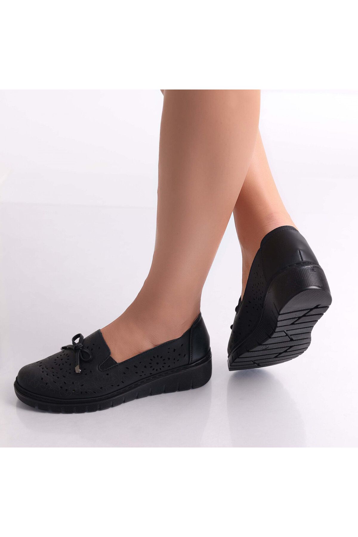 MODA STİL-Women's Casual Black Shoes Made of Eco-Leather Ailen, 39 3