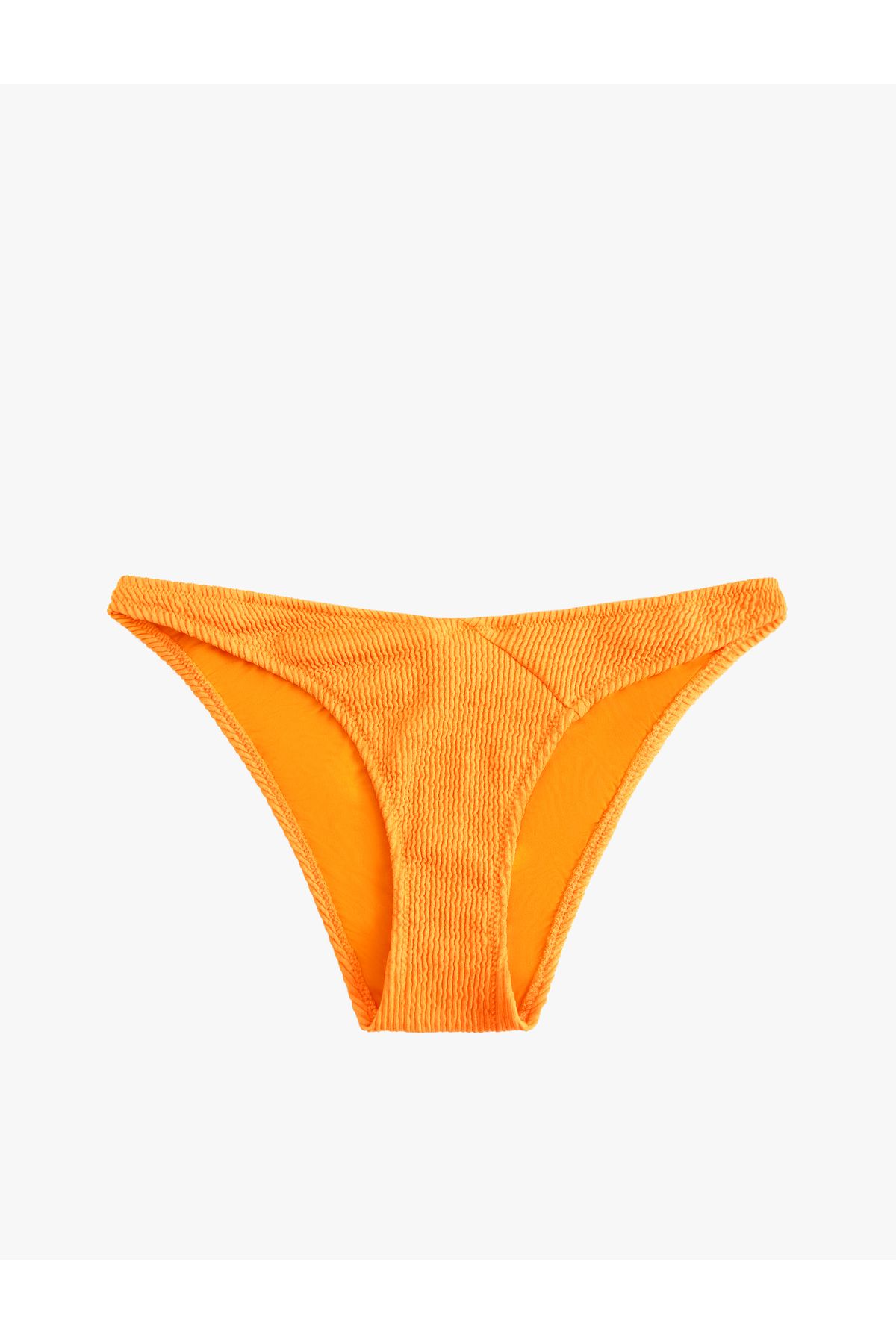 Koton Asimetrik Bel Detaylı Dokulu Brazilian Bikini Altı