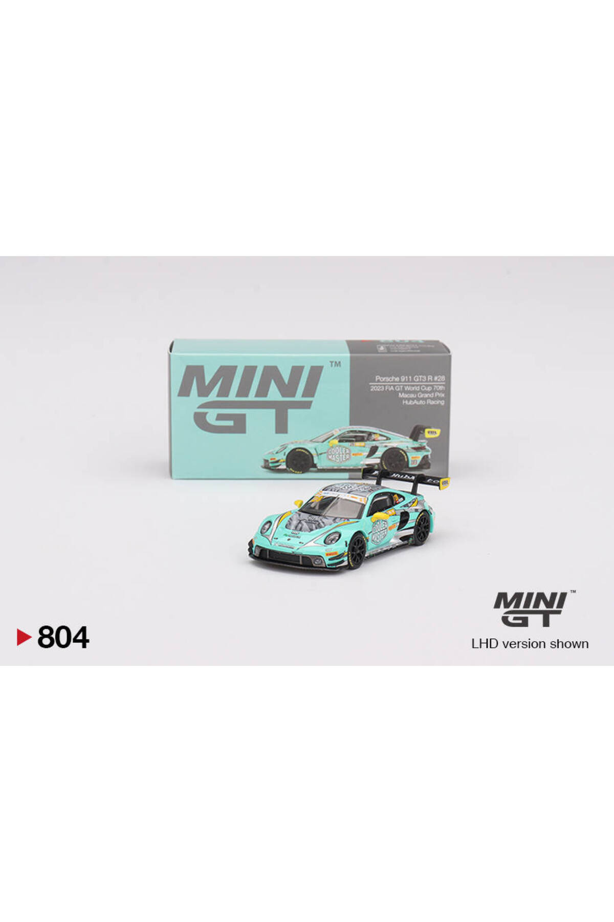 mini gt 1/64 Porsche 911 GT3 R HubAuto Racing 2023 FIA GT World