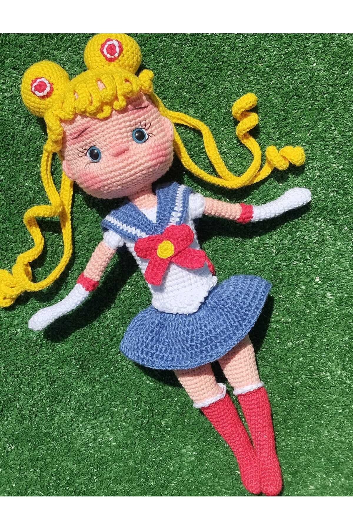 elemeğiürünler Ay Savaşçısı Örgü Bebek 32cm