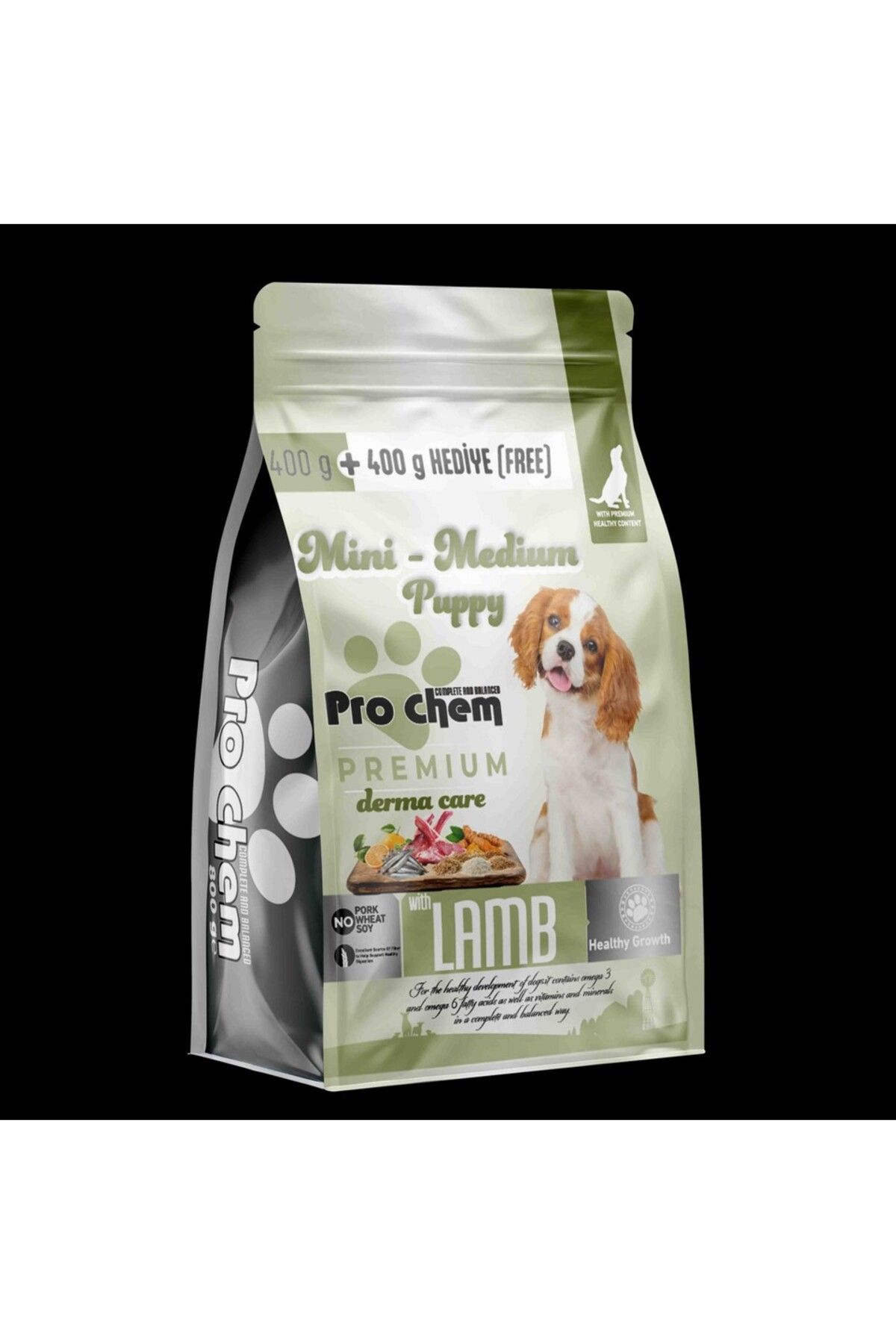 Pro Chem Mini- Medium Puppy Kuzu Etli Köpek Maması (400GR+ 400GR