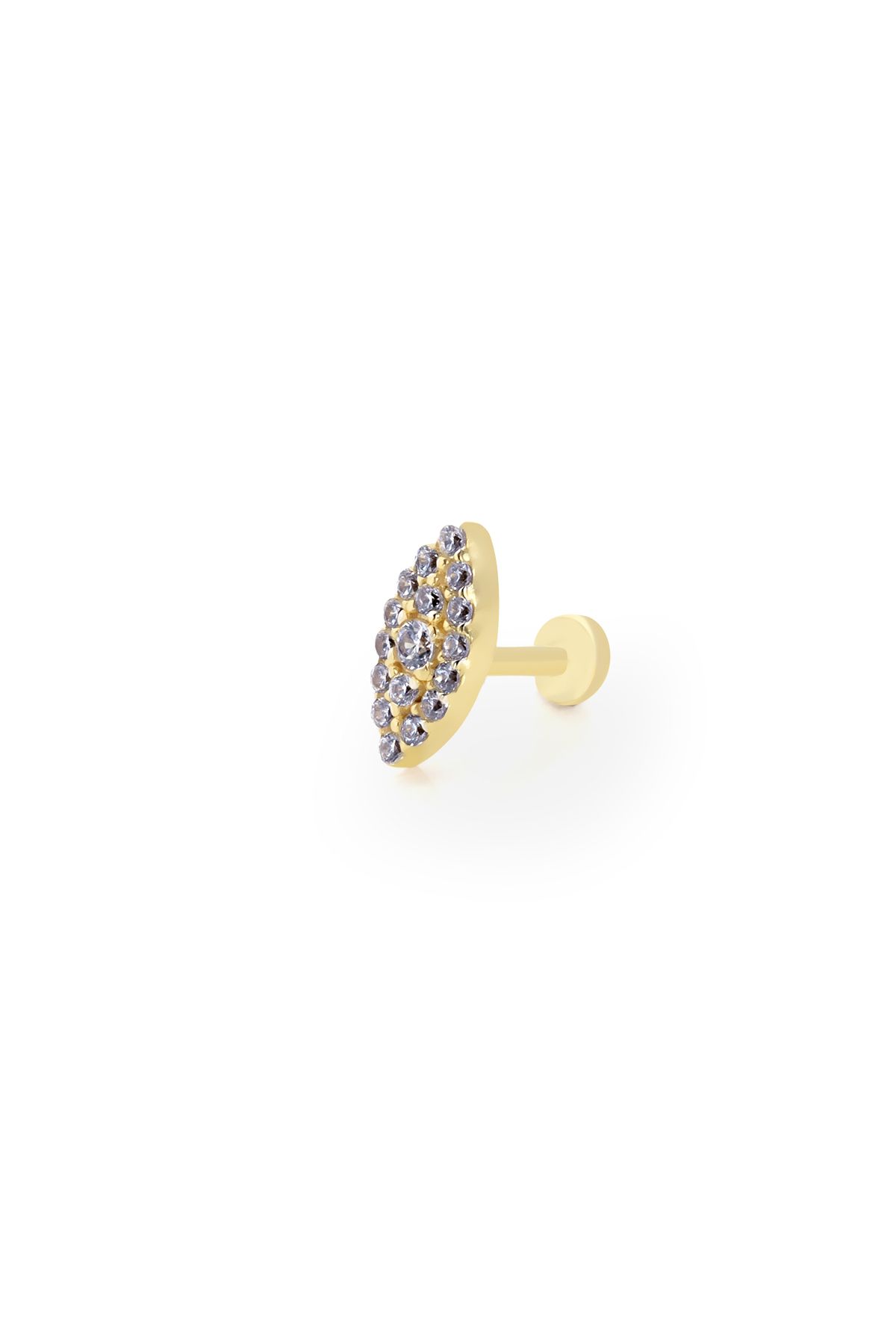 Fay Yamaner 14 Ayar Altın Taşlı Damla Piercing