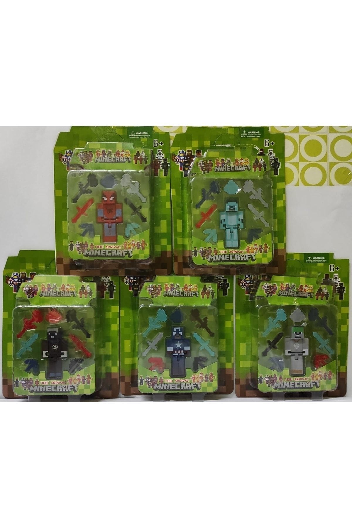 SENEL STORE Süper Kahraman Karakter Minecraft Figür Oyuncak Tekli