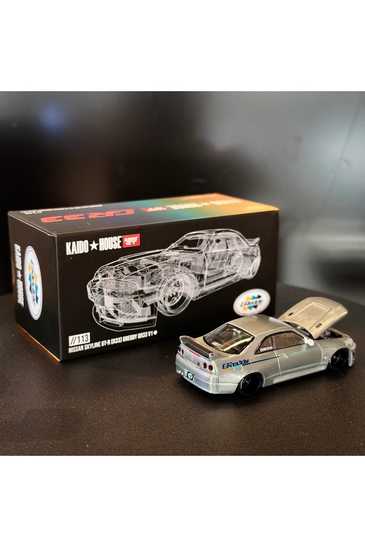 mini gt CHASE Kaido House x Mini GT Nissan Skyline GT-R R33 GREDDY